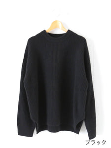 TOUJOURS リブステッチクルーネックビッグプルオーバー [VM43XK03] – CREER