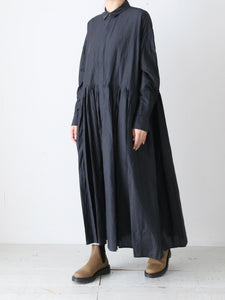 TOUJOURS ランダムプリーテッドバギーシャツドレス [MM41TD03  