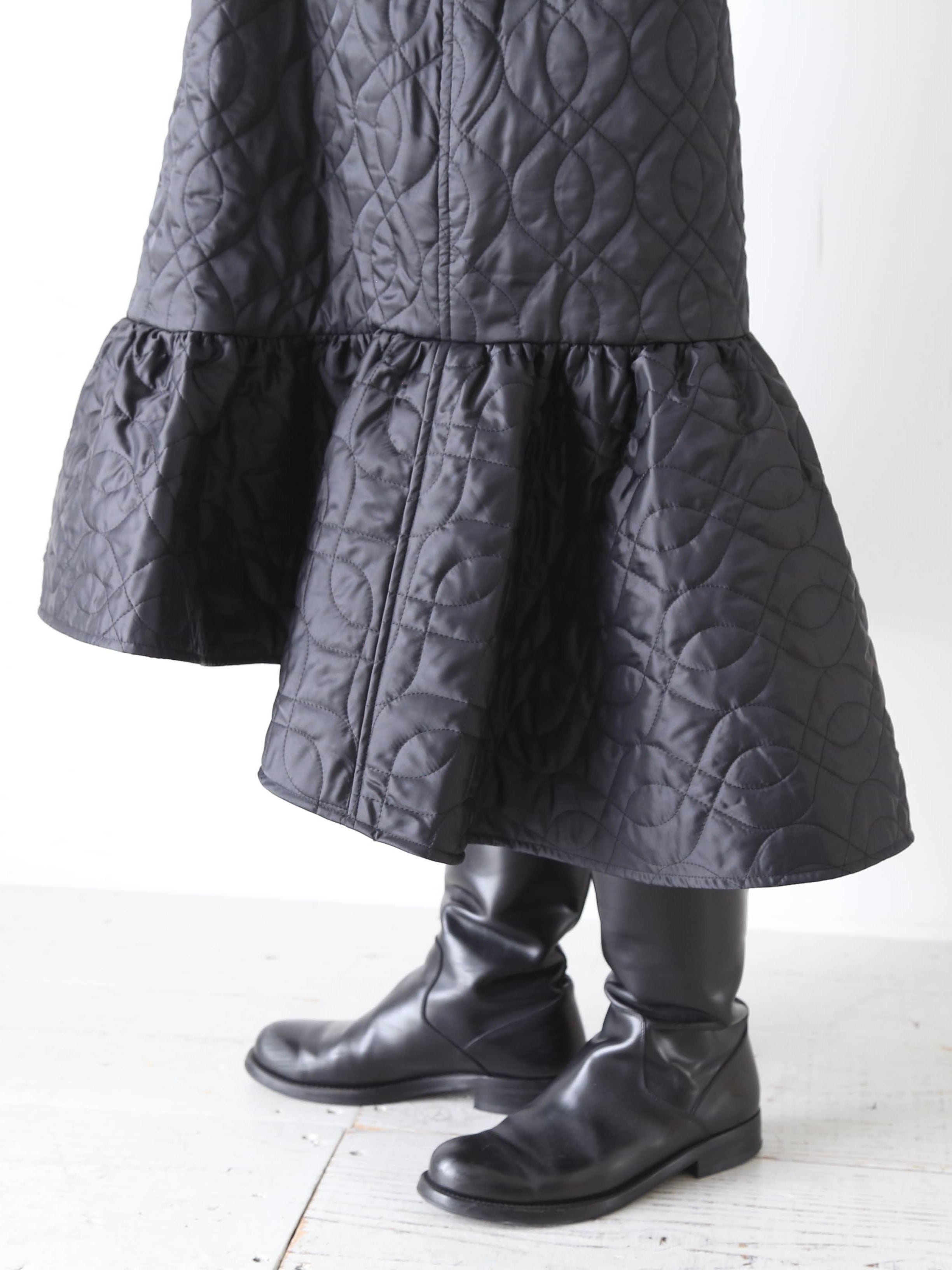 noir kei ninomiya エステルツイルキルトワンピース [3P-C010-051]