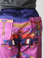 画像をギャラリービューアに読み込む, tao エステルスカーフ柄プリントMIXパンツ B柄 [TP-P006-051-B]
