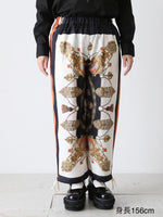 画像をギャラリービューアに読み込む, tao エステルスカーフ柄プリントMIXパンツ A柄 [TP-P006-051-A]
