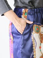 画像をギャラリービューアに読み込む, tao エステルスカーフ柄プリントMIXパンツ B柄 [TP-P006-051-B]
