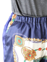 画像をギャラリービューアに読み込む, tao エステルスカーフ柄プリントMIXパンツ B柄 [TP-P006-051-B]
