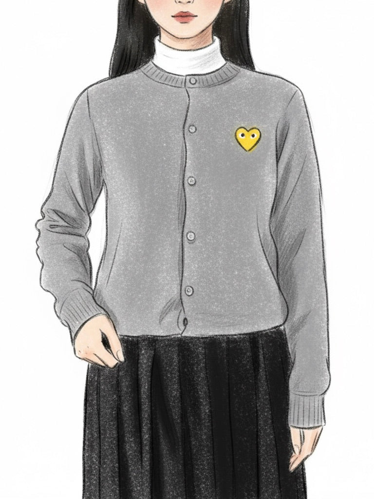 PLAY COMME des GARCONS レディースクルーネックカーディガン [AZ-N049-051]