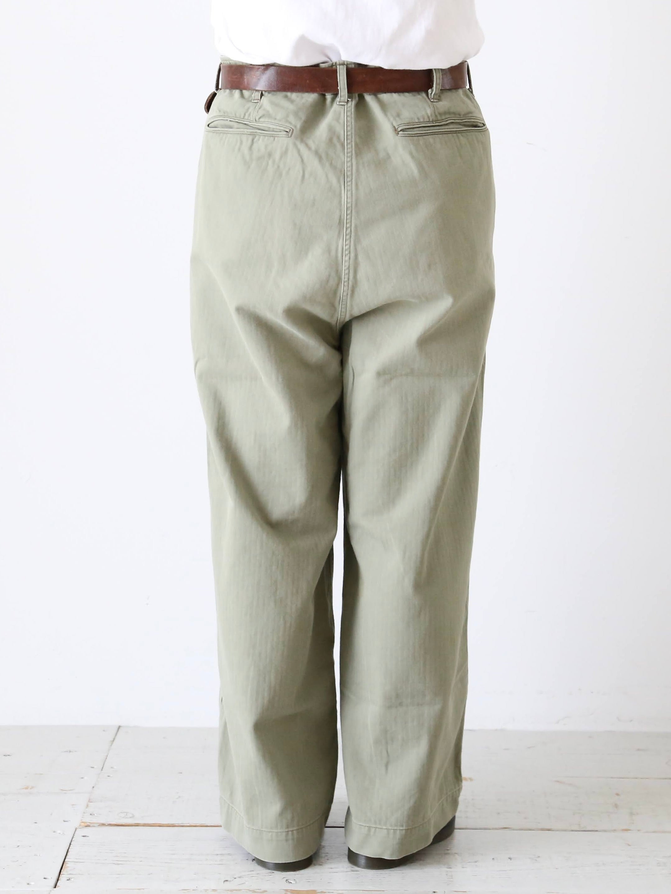 chimala ヘリンボーンUSアーミーデニムオフィサートラウザー [CS40-MP15B/S]