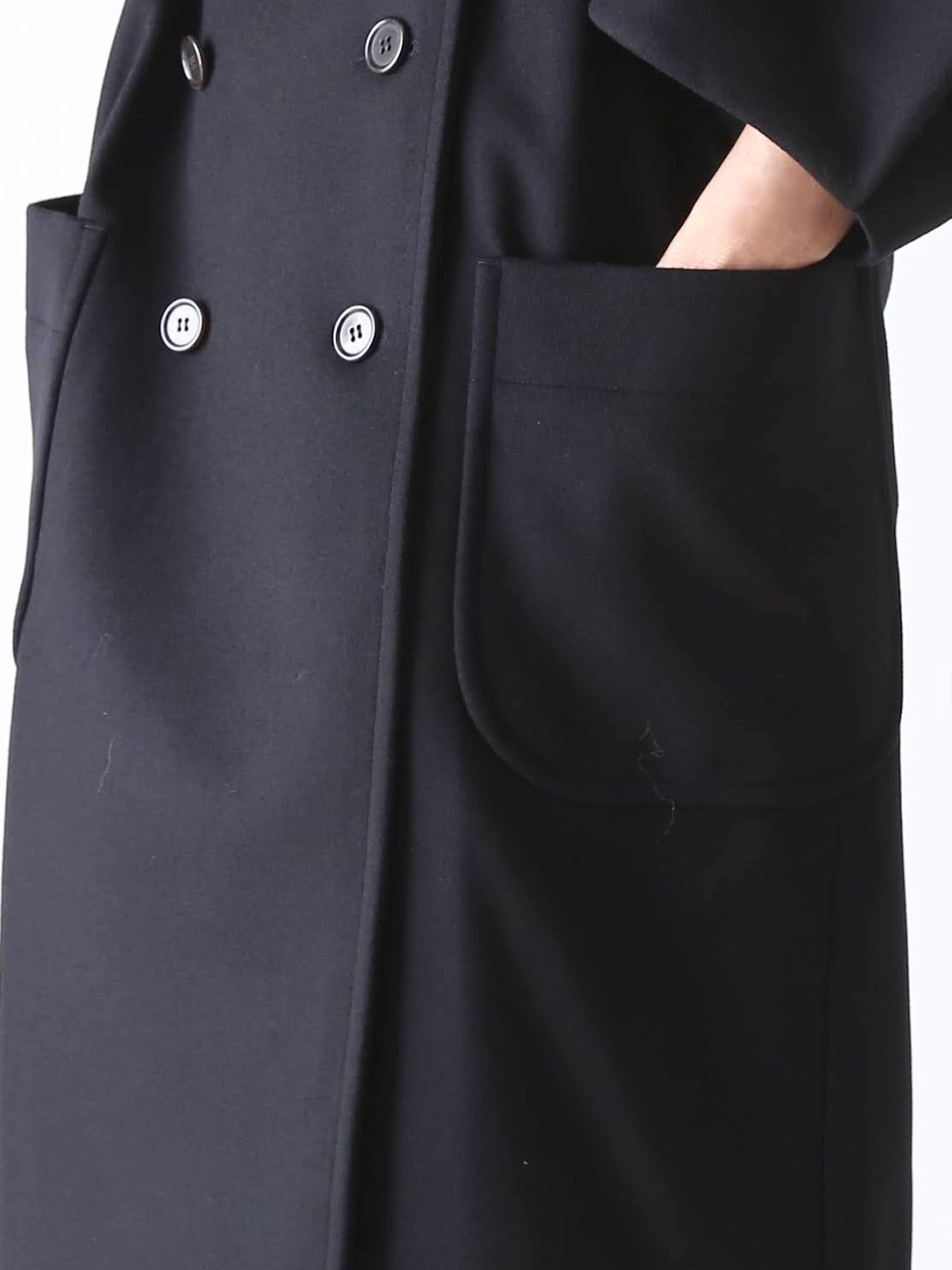 noir kei ninomiya ウールカシミヤメルトンコート [3P-C004-051]