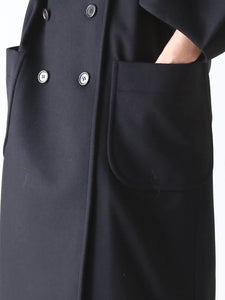 noir kei ninomiya ウールカシミヤメルトンコート [3P-C004-051] – CREER