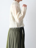 画像をギャラリービューアに読み込む, tao ウール片畔起毛加工セーター [TP-N008-051]
