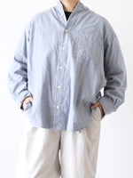 画像をギャラリービューアに読み込む, TOUJOURS バンドカラーバックギャザーシャツ [IM43LS03]
