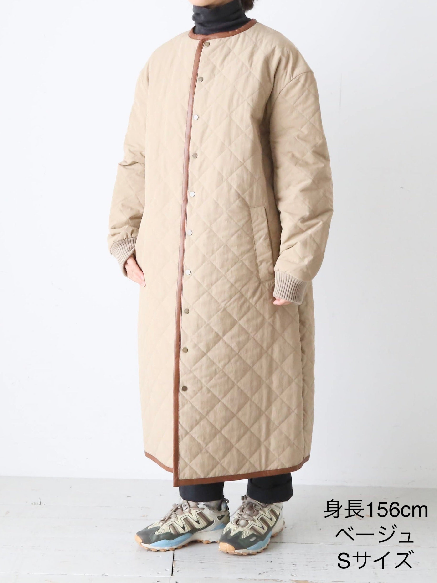 R&D.M.Co- ウォータープルーフキルティングロングコート [7729]