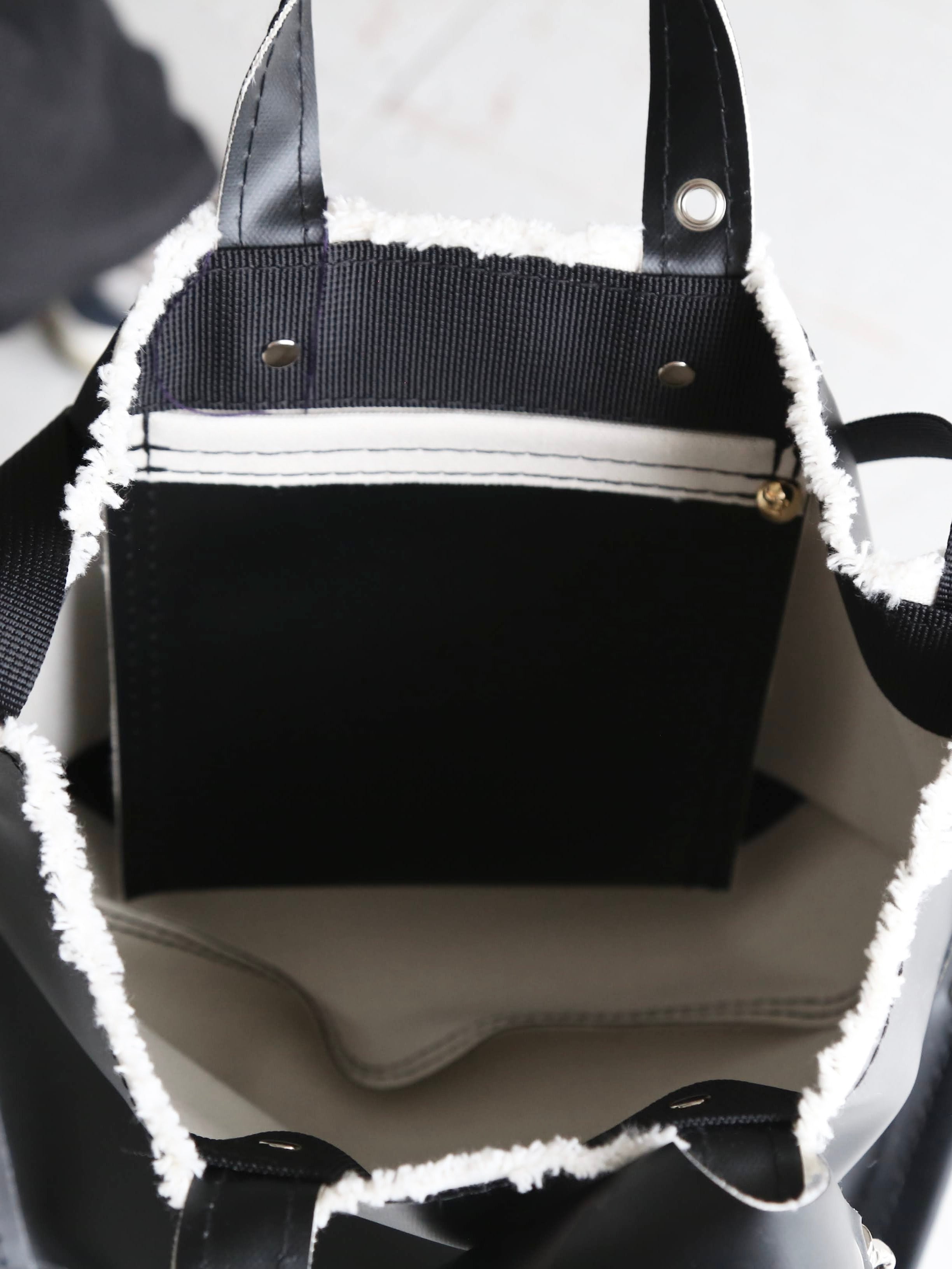 ebagos Y字トートM・6号PVCキャンバス(IVBK) [15608]