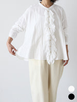 画像をギャラリービューアに読み込む, suzuki takayuki ラッフルブラウス [A261-16]
