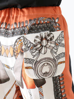 画像をギャラリービューアに読み込む, tao エステルスカーフ柄プリントMIXパンツ A柄 [TP-P006-051-A]
