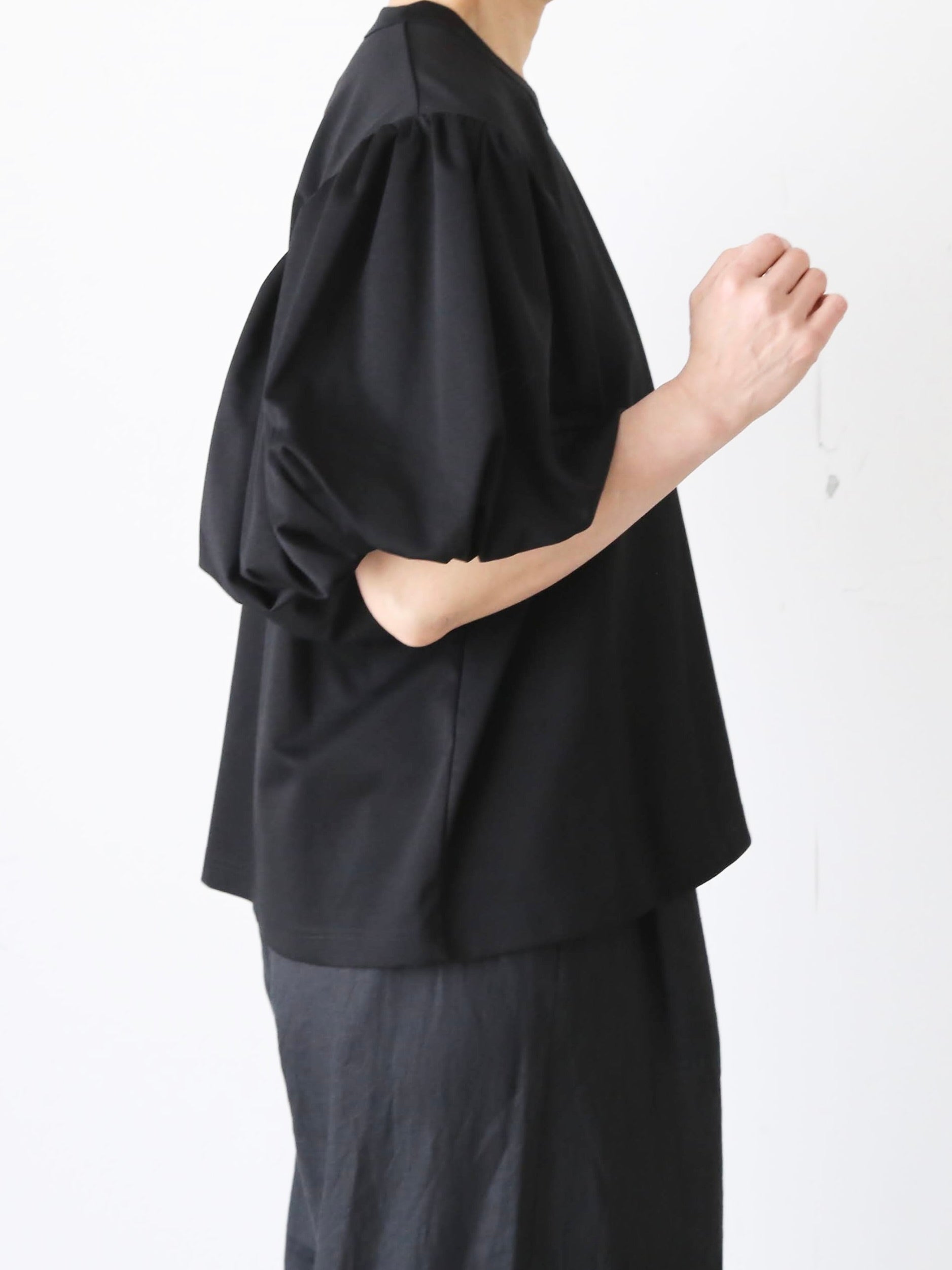 noir kei ninomiya 綿ポンチ バルーンスリーブ Tシャツ コットン100