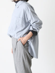 TOUJOURS バギー ボタンダウンシャツ カシミヤタッチコットン 2色 秋冬 