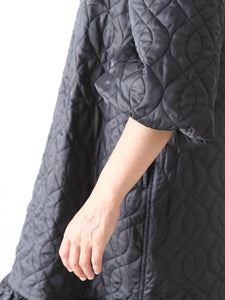 noir kei ninomiya エステルツイル キルト ワンピース パフスリーブ