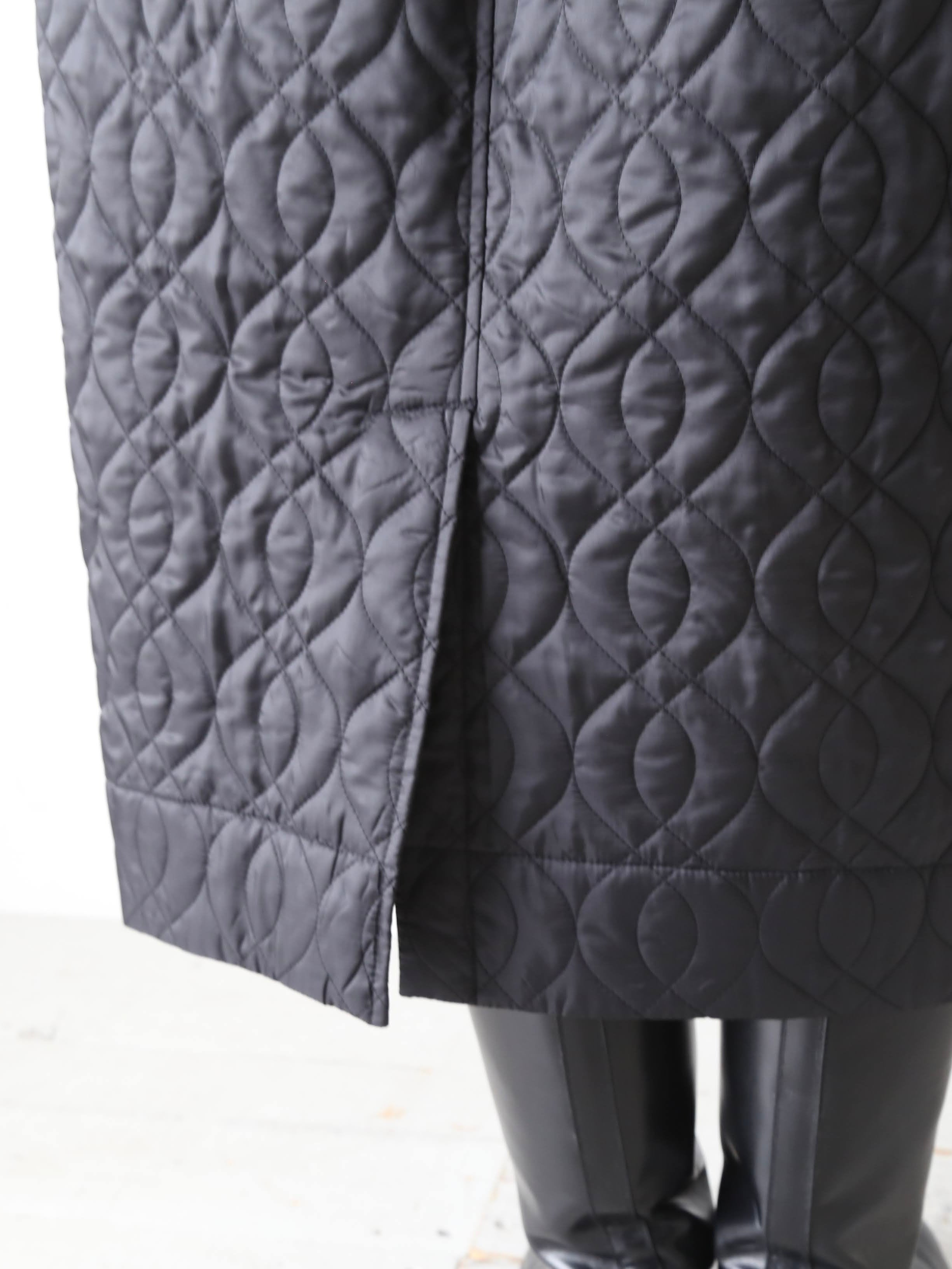 noir kei ninomiya エステルツイルキルトコート [3P-C003-051]