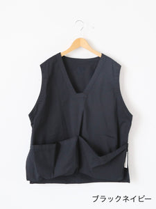 定価5.3万 2023 TOUJOUR トゥジュー Work Pullover Vest ワークプルオーバーベスト 2/ピンク トップス ワイド【2400013463140】 TOUJOURS取扱店 トゥジュ―取扱店 TOUJOU/Work Pullover Vest lien