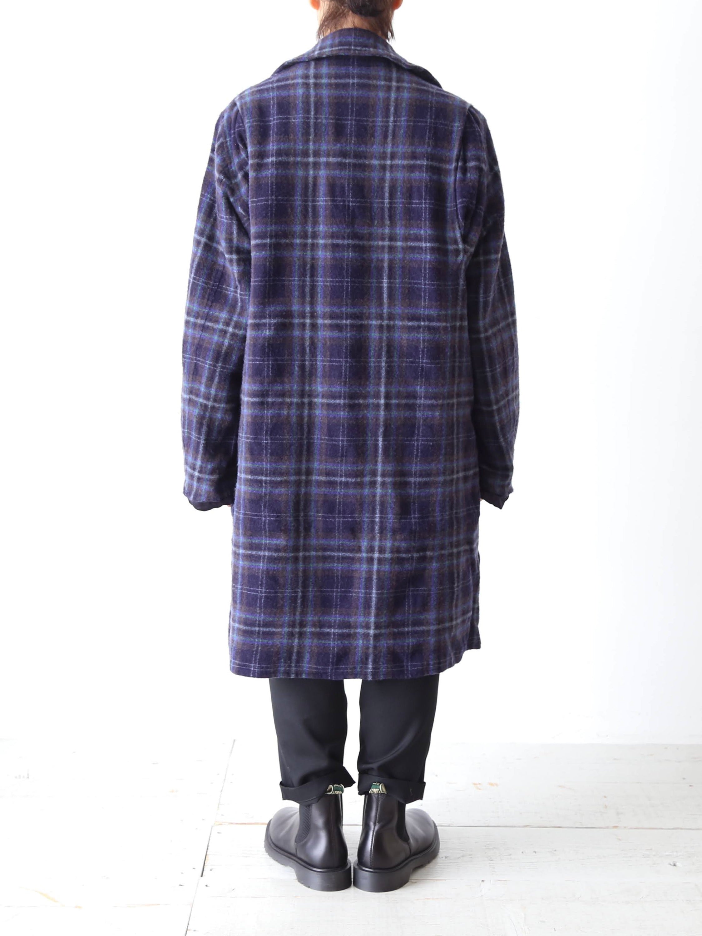 tao ウールナイロンチェックコート [TP-C010-051]