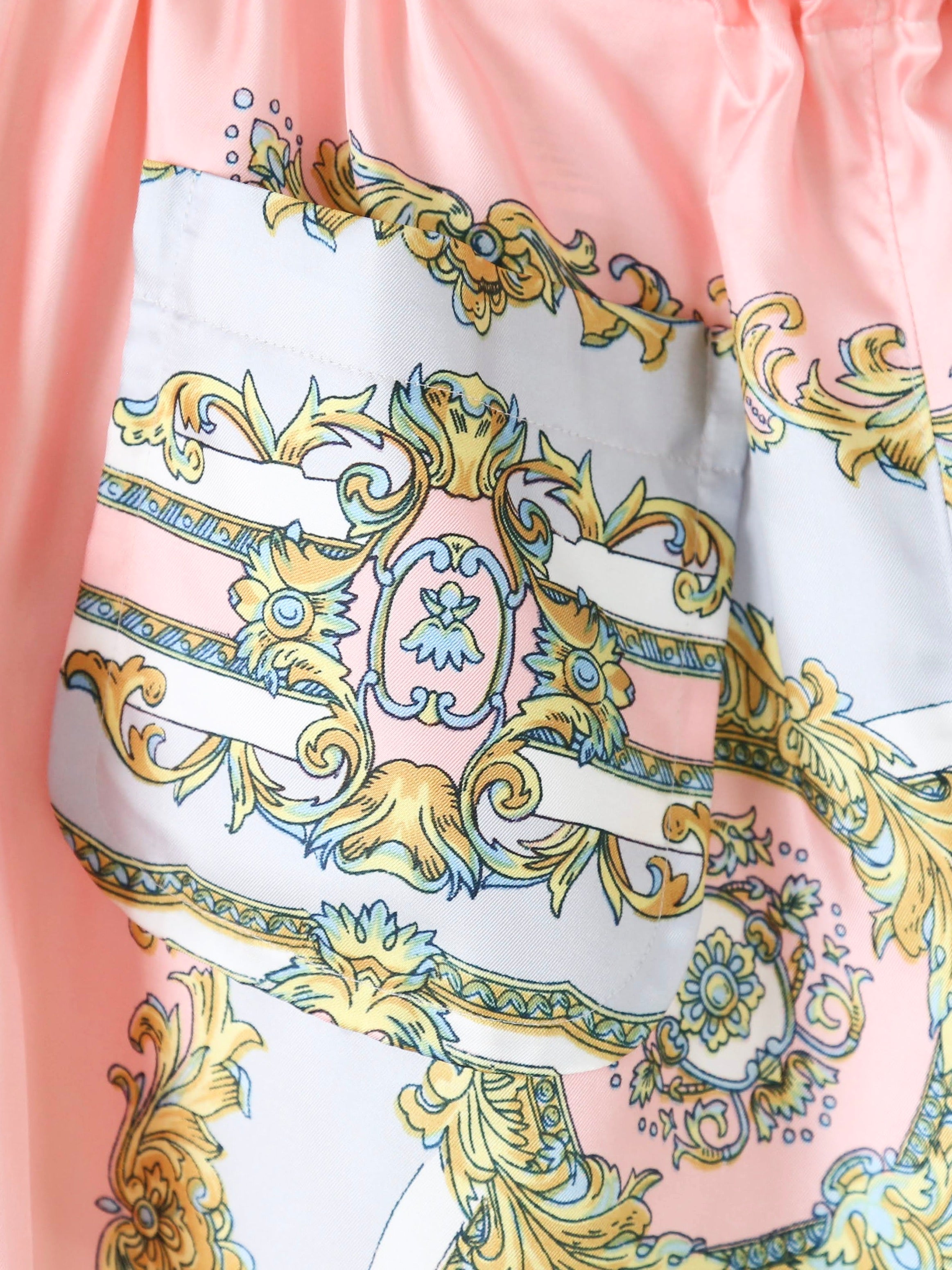 tao エステルスカーフ柄プリントMIXパンツ C柄 [TP-P006-051-C]