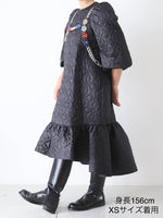 画像をギャラリービューアに読み込む, noir kei ninomiya エステルツイルキルトワンピース [3P-C010-051]
