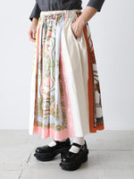 画像をギャラリービューアに読み込む, tao エステルスカーフ柄プリントMIXスカートB柄 [TP-S016-051-B]
