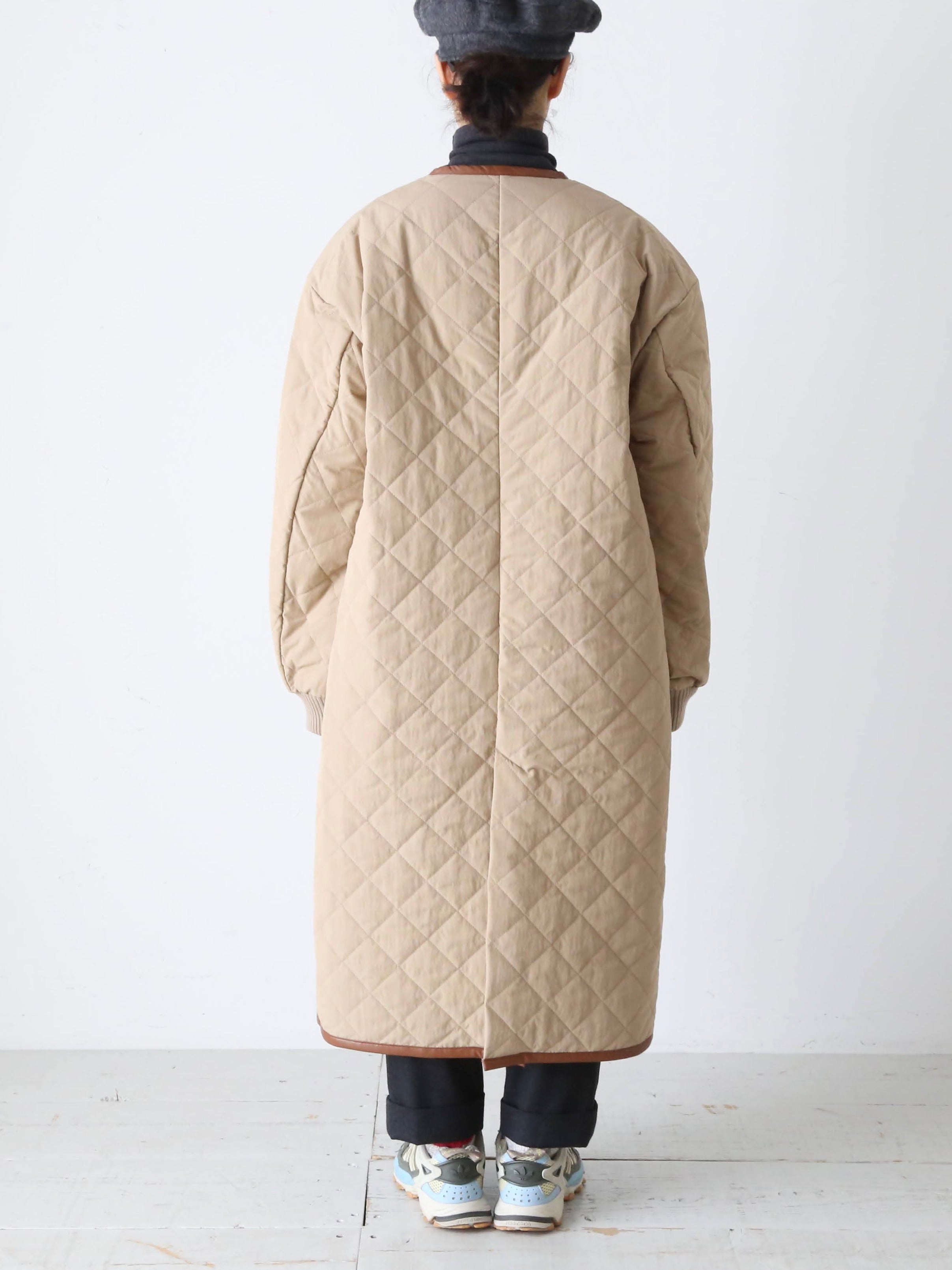 R&D.M.Co- ウォータープルーフキルティングロングコート [7729]