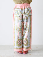 画像をギャラリービューアに読み込む, tao エステルスカーフ柄プリントMIXパンツ C柄 [TP-P006-051-C]
