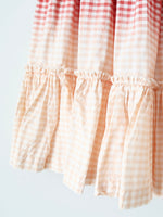 画像をギャラリービューアに読み込む, tao 綿ギンガムチェック 製品ブリーチ加工スカート [TQ-S021-051]
