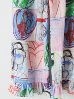 画像をギャラリービューアに読み込む, ayanoguchiaya アートプリンテッドフリルパンツ [dress.25-P]
