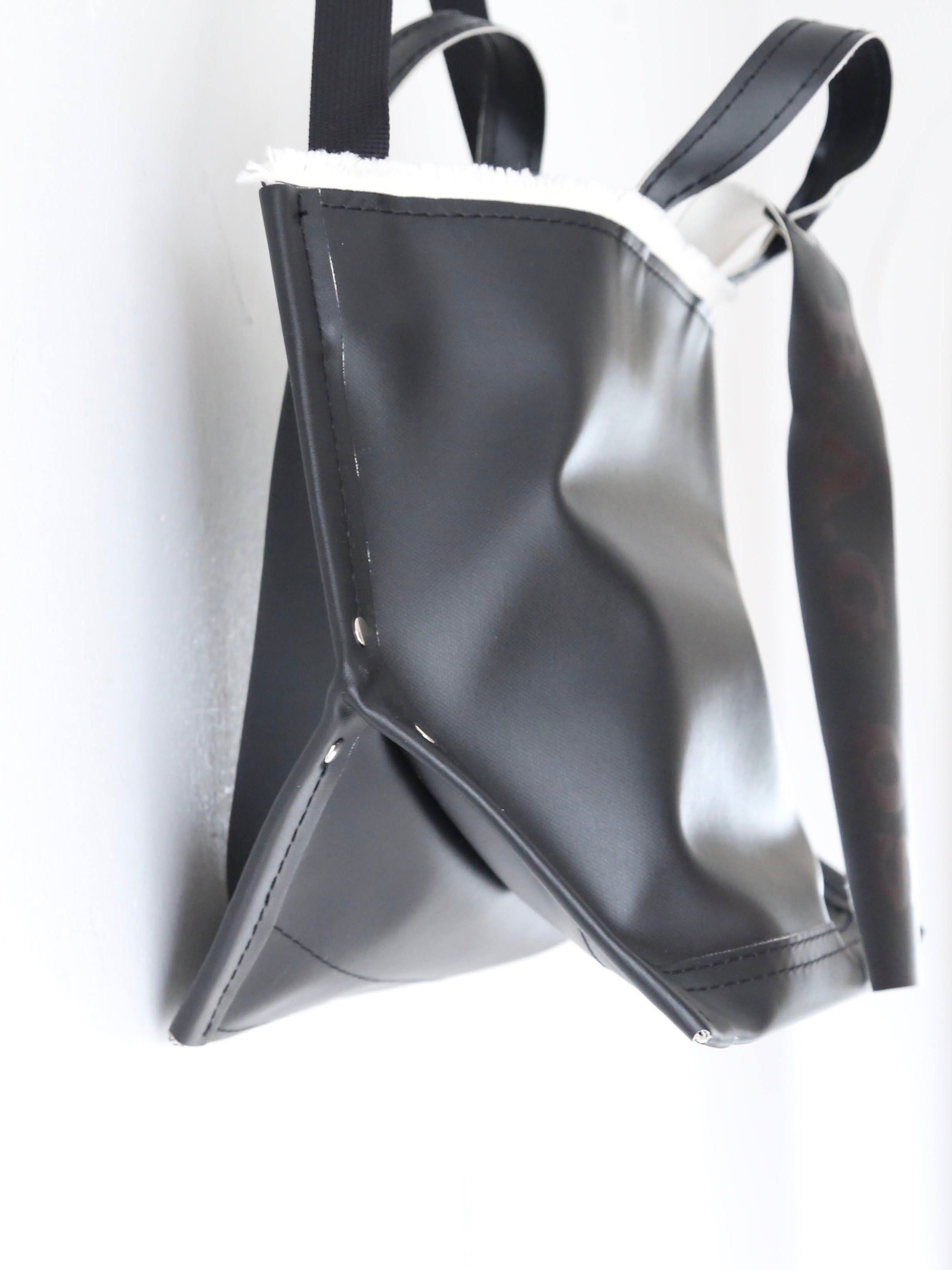 ebagos Y字トートM・6号PVCキャンバス(IVBK) [15608]