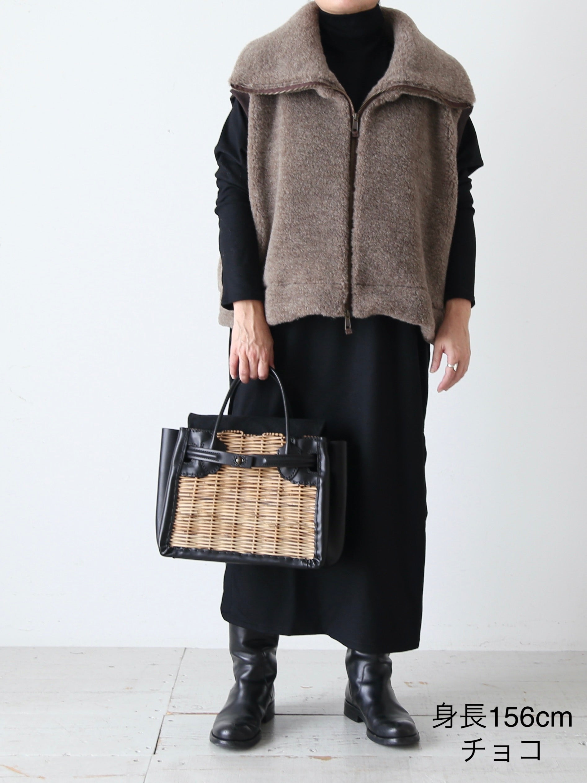 ebagos  スワンベスト ウールボア [55610]