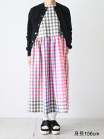 画像をギャラリービューアに読み込む, tao エステル綿ギンガムチェックワンピース [TQ-O013-051]
