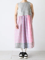 画像をギャラリービューアに読み込む, tao エステル綿ギンガムチェックワンピース [TQ-O013-051]
