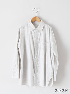 TOUJOURS バギーシャツ カシミヤタッチコットン 2色 秋冬 リラックス 