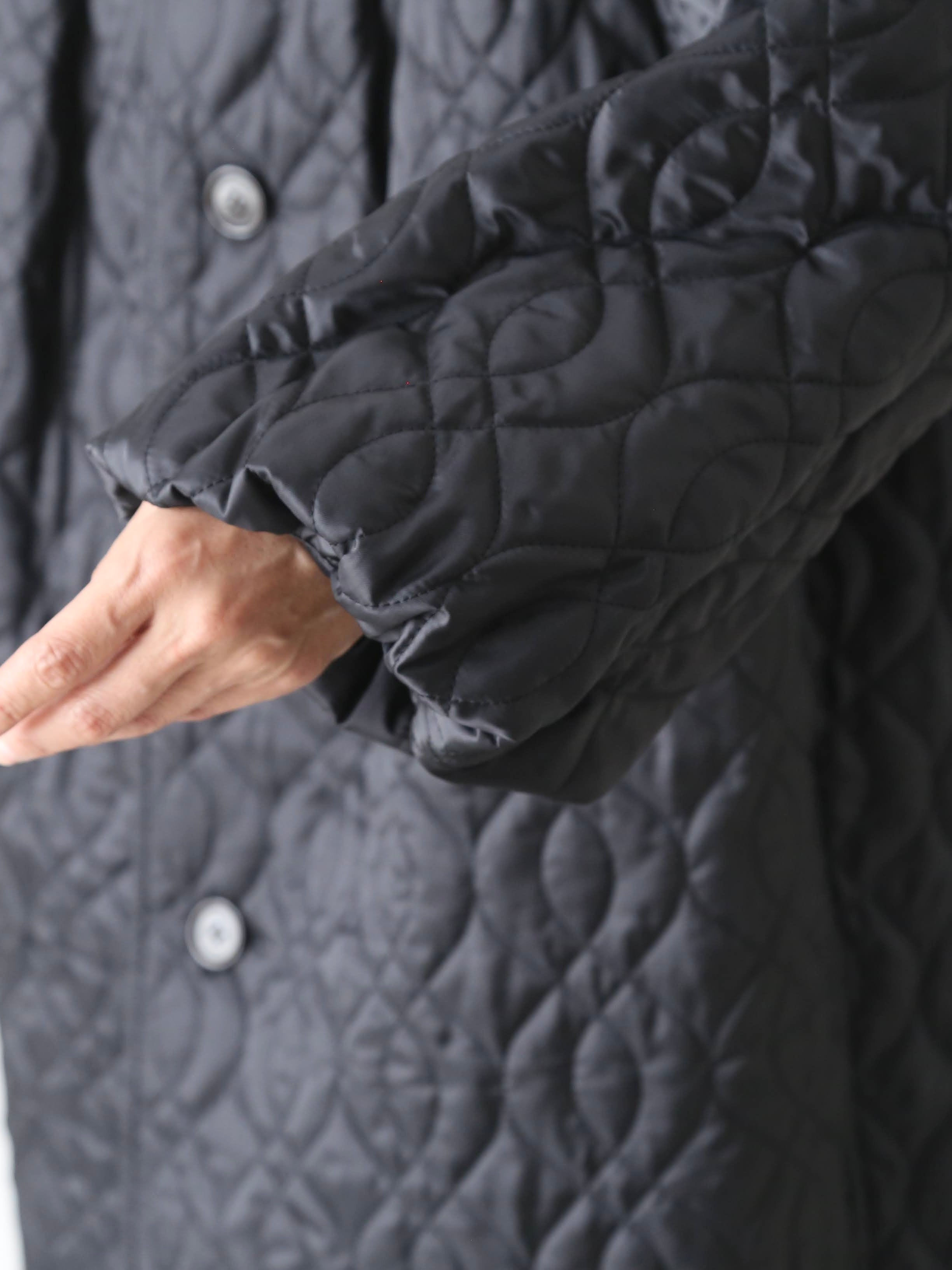 noir kei ninomiya エステルツイルキルトコート [3P-C003-051]