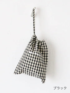 R&D.M.Co- ギンガムチェックドローストリングバッグ(S) [7620