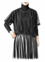 画像をギャラリービューアに読み込む, PLAY COMME des GARCONS メッシュTシャツ-ブラック（ブラックハート） [AX-T532-051]
