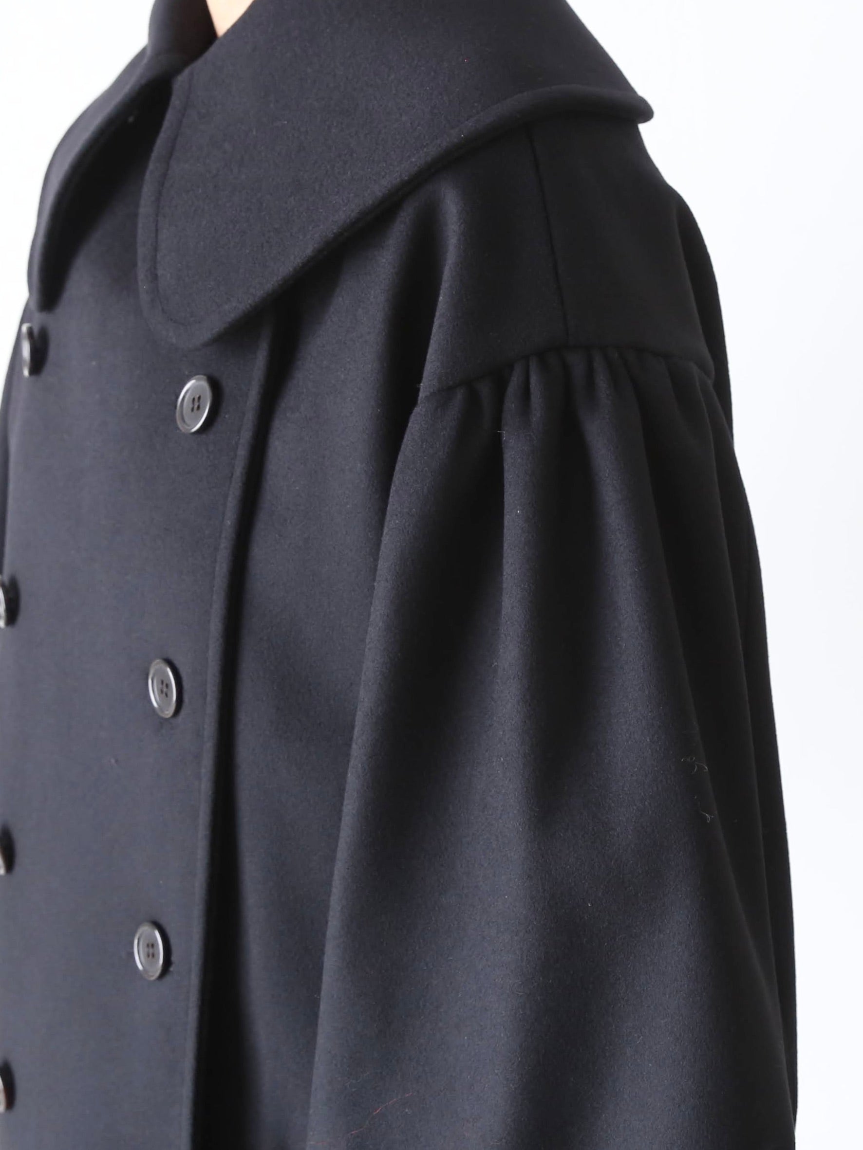 noir kei ninomiya ウールカシミヤメルトンコート [3P-C004-051]