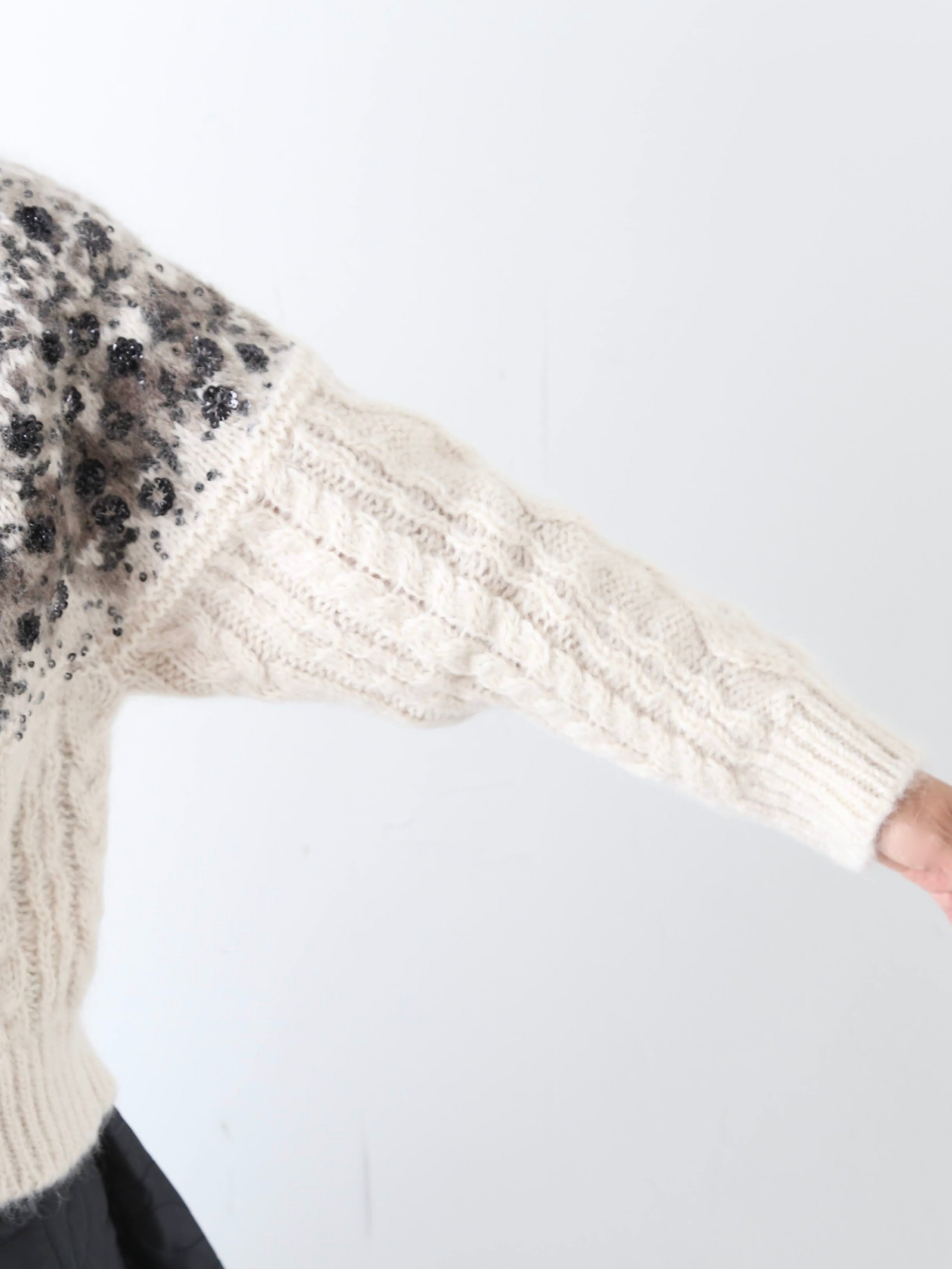 tao ノルディック柄スパンコール刺繍セーター [TP-N002-051]