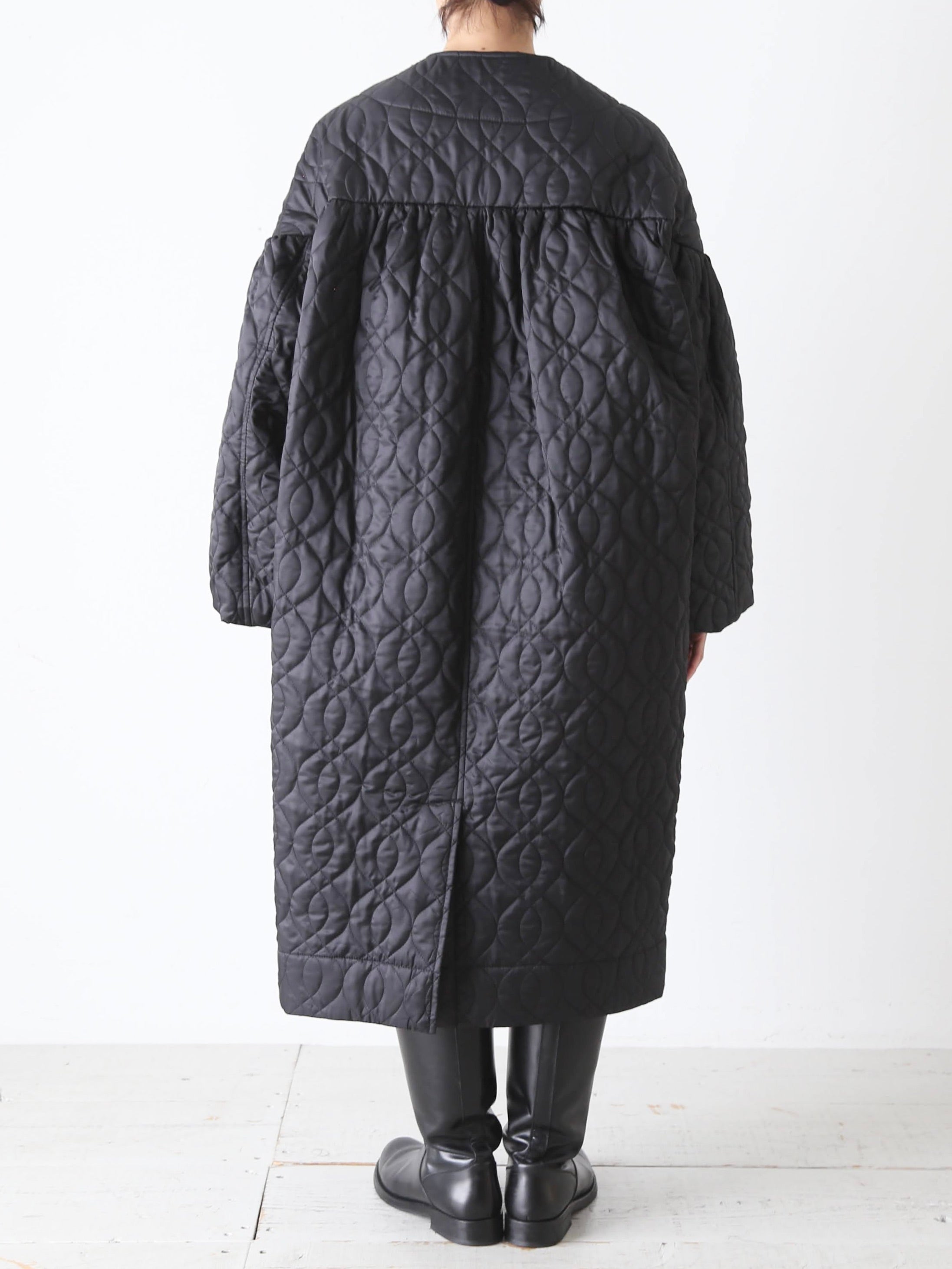 noir kei ninomiya エステルツイルキルトコート [3P-C003-051]