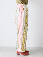 画像をギャラリービューアに読み込む, tao エステルスカーフ柄プリントMIXパンツ C柄 [TP-P006-051-C]
