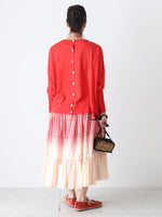 画像をギャラリービューアに読み込む, tao 綿ギンガムチェック 製品ブリーチ加工スカート [TQ-S021-051]
