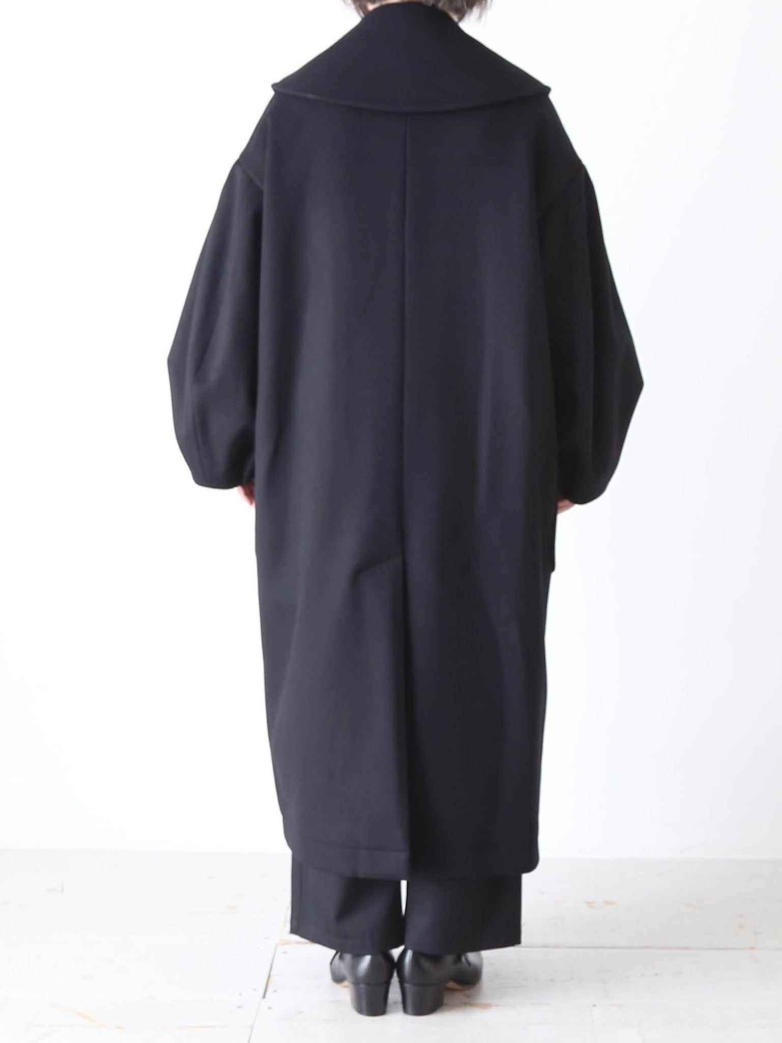 noir kei ninomiya ウールカシミヤメルトンコート [3P-C004-051]