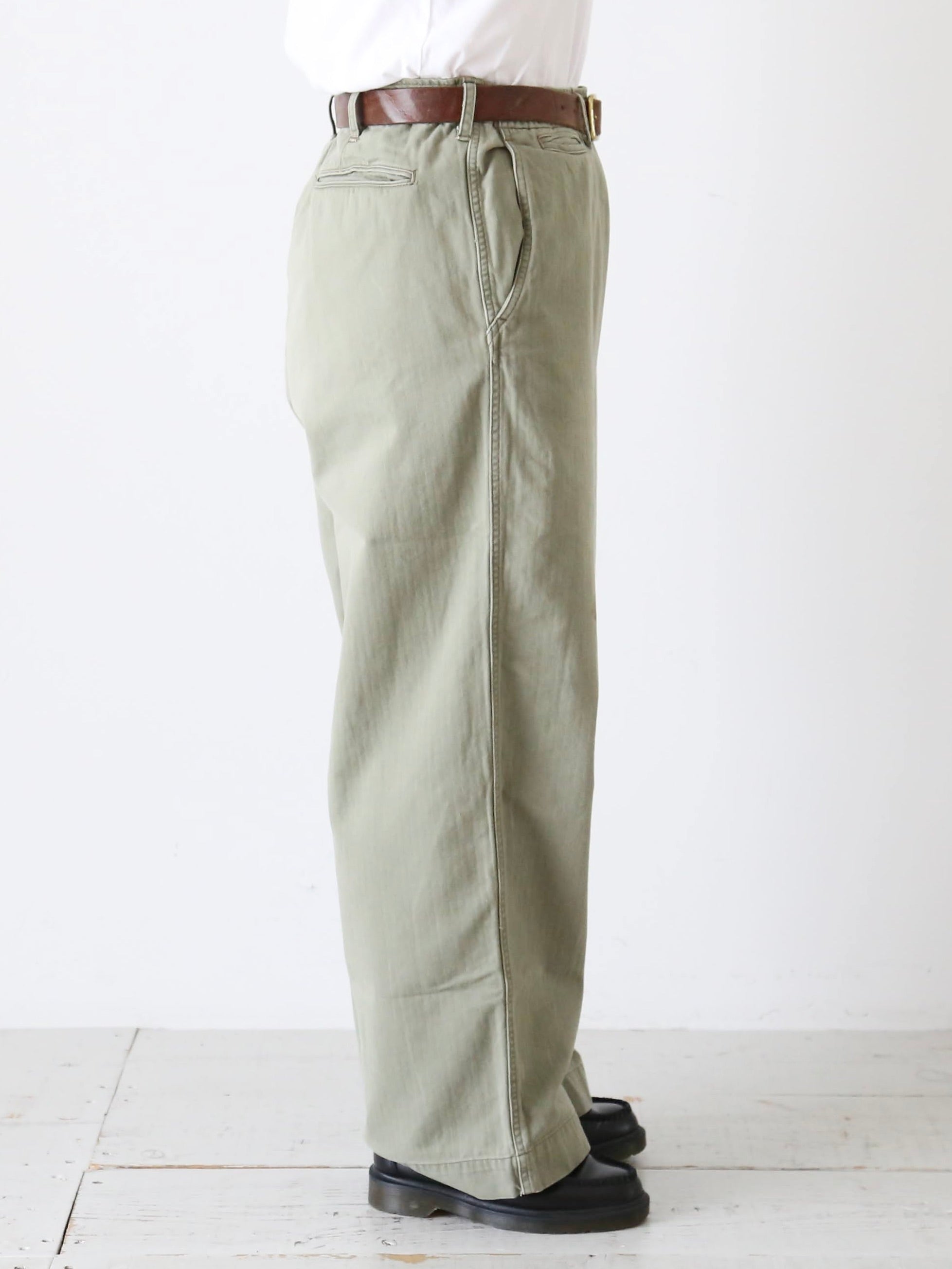 chimala ヘリンボーンUSアーミーデニムオフィサートラウザー [CS40-MP15B/S]