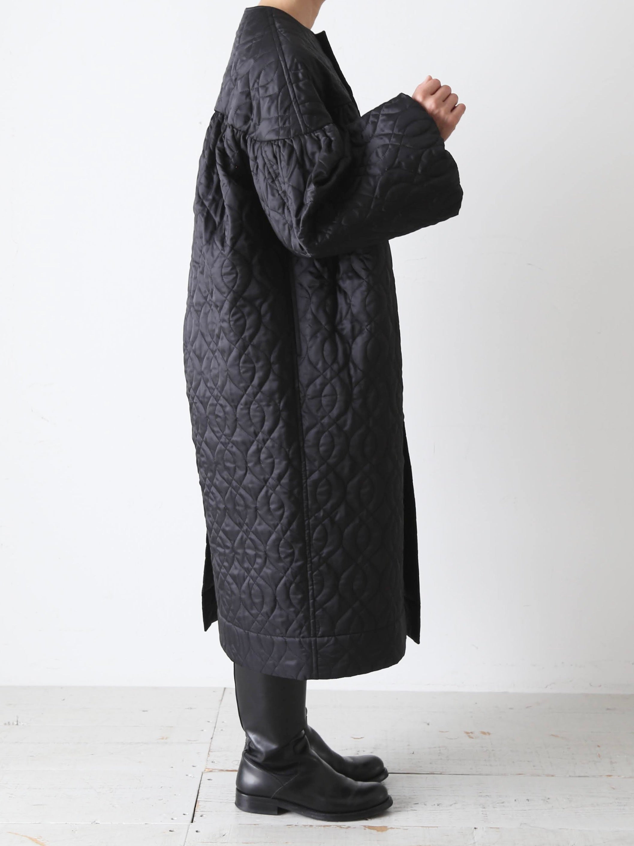 noir kei ninomiya エステルツイルキルトコート [3P-C003-051]