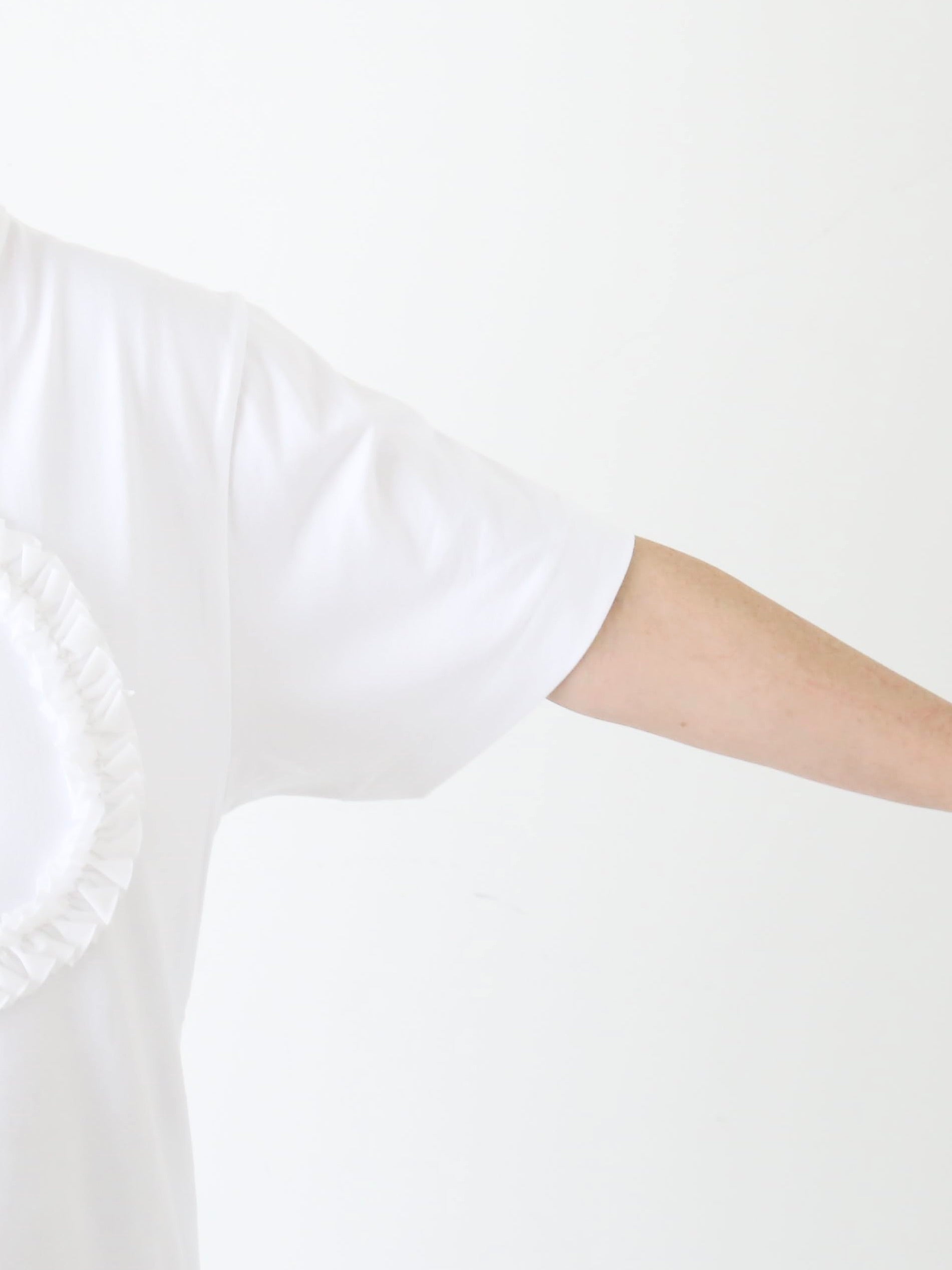 R&D.M.Co- メンズR.Dフリルエンブロイダリー ハーフスリーブTシャツ [7623]