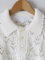 画像をギャラリービューアに読み込む, tao  綿透かし柄MIXニット [TQ-N014-051]
