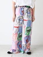 画像をギャラリービューアに読み込む, ayanoguchiaya アートプリンテッドフリルパンツ [dress.25-P]
