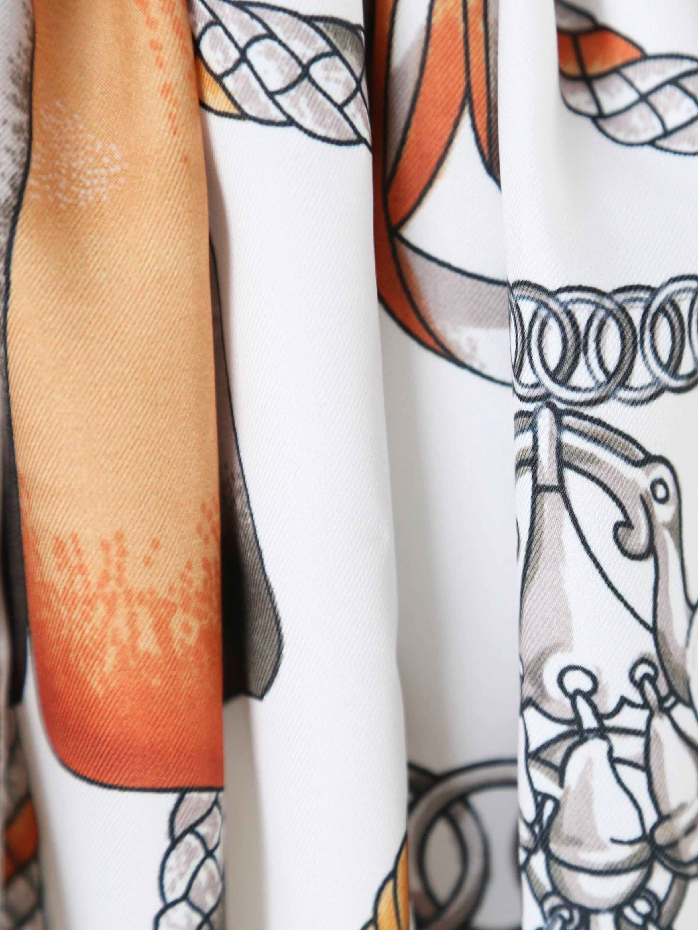 tao エステルスカーフ柄プリントMIXスカートB柄 [TP-S016-051-B]